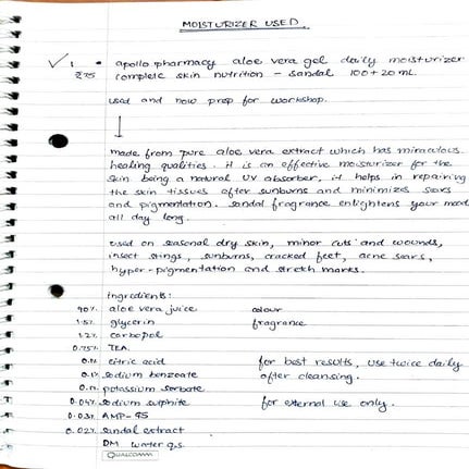 Moisturizer used: Apollo Aloe vera | PDF