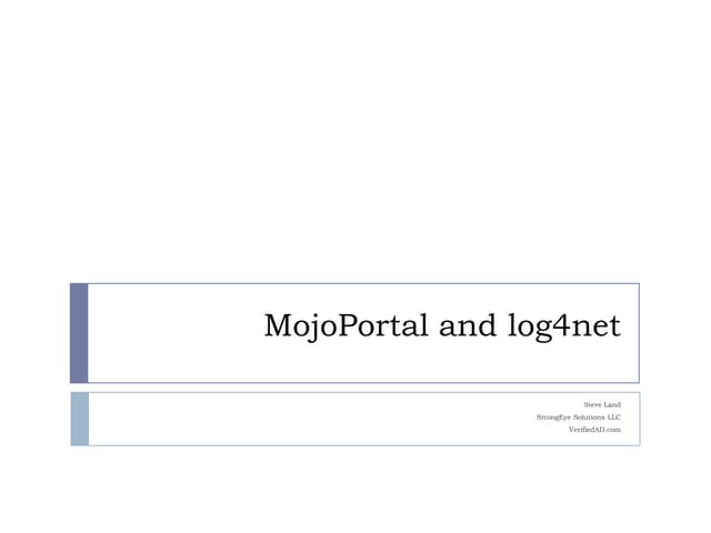 MojoPortal And Log4net