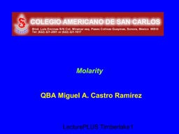 Molarity vs Molality | PPT