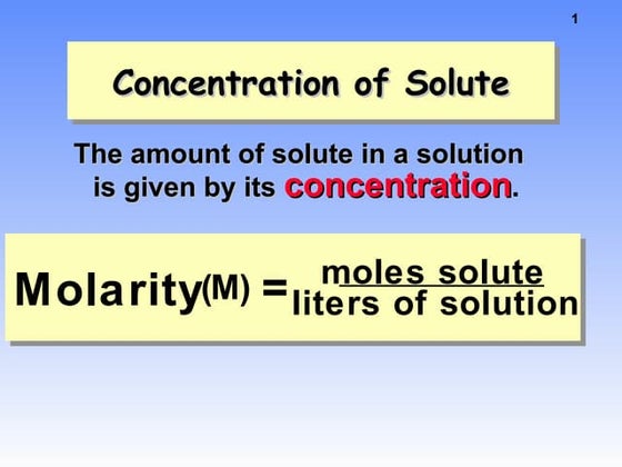 Molarity | PPTX