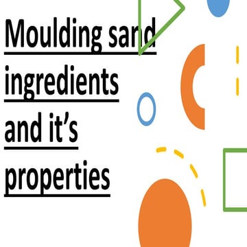 mold materials and molding sand properties