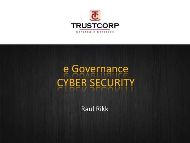 Best practices and Government role in Cyber Security 
