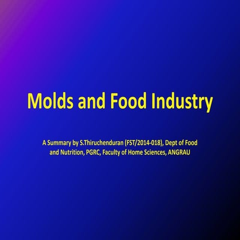 Molds and food industry