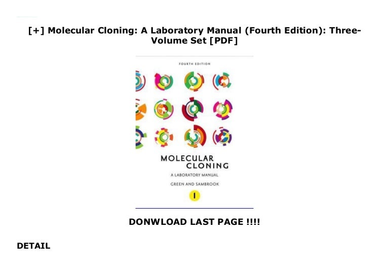 Molecular Cloning A Laboratory Manual (Fourth Edition) ThreeVo…