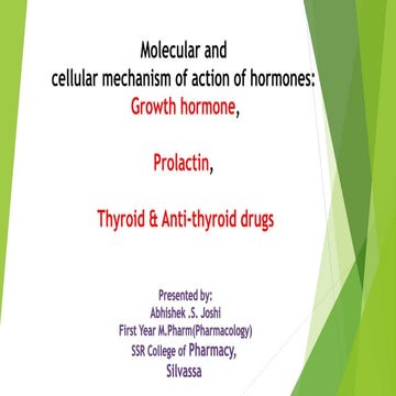 Molecular and cellular mechanism of action of hormones