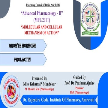 Molecular and Cellular Mechanism of Action of Hormones like Growth ...
