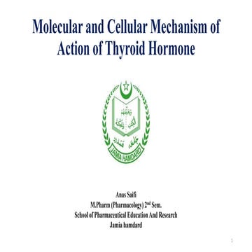 PPT on Cellular and molecular mechanism of sex hormones | PPTX