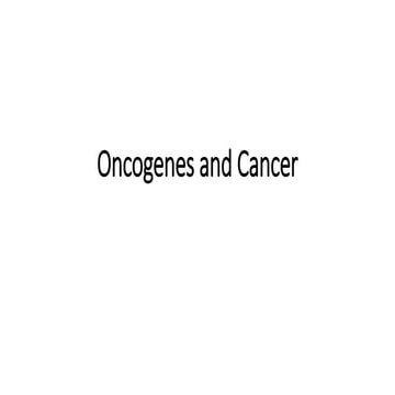 Molecular basis of cancer oncogenes and cancer | PDF