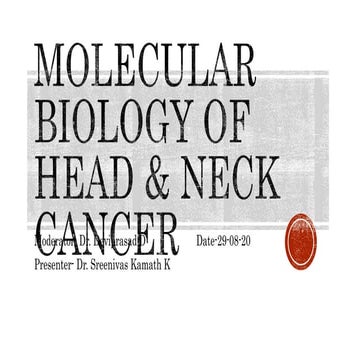 Molecular basis of head and neck cancer