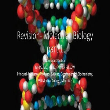 Molecular Biology Revision-Part1 | PDF