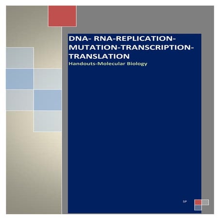 Molecular biology  dna, rna, rep, trancr, transl (autosaved)