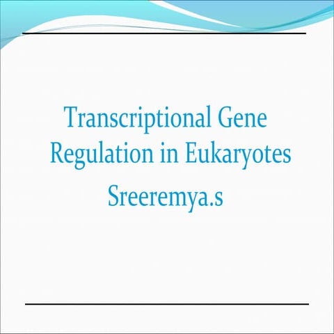 Molecular cell biology 2 transcription