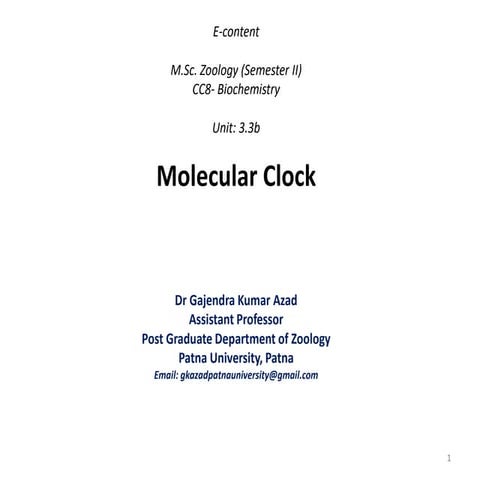 Molecular Clock.pdf for undergraduate students