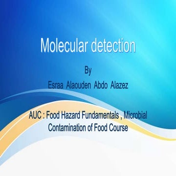 Identification and Detection of Microorganism 