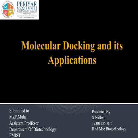 Molecular Docking and its Applications.pptx