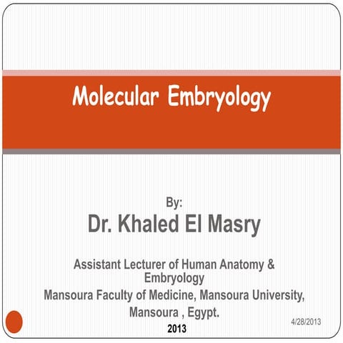 Molecular embryology  part (2)