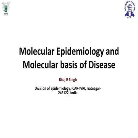 Molecular epidemiology and Disease causation.pptx