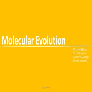 Molecular evolution