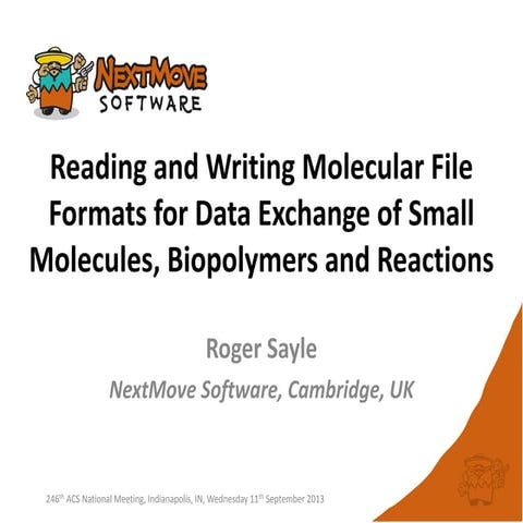 Reading and Writing Molecular File Formats for Data Exchange of Small Molecul...