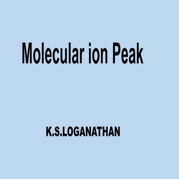 Molecular ion peak