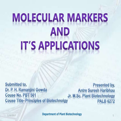 Molecular Marker and It's Applications
