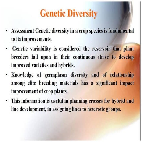 molecular marker for genetic diversity analysis | PDF