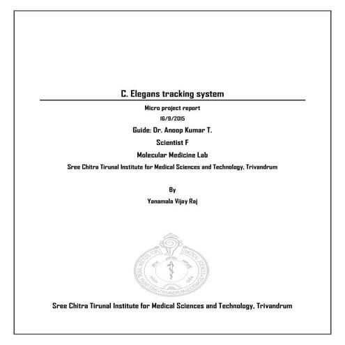 C-elegans locomotion tracking system