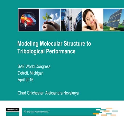 Molecular modelling, the future of lubrication research and development