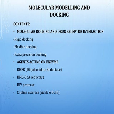 Molecular modelling and dcoking.pptx