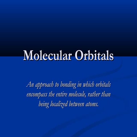 Molecular orbital theory lecture