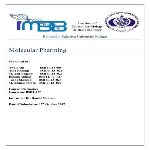 Molecular pharming