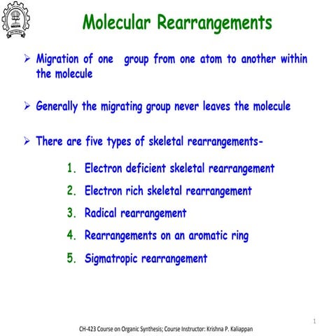 Molecular rearrangement