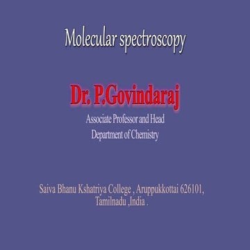 Molecular spectroscopy