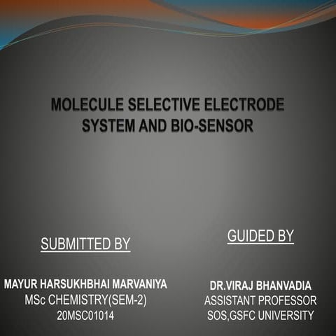 Molecule selective electrode system and bio sensor