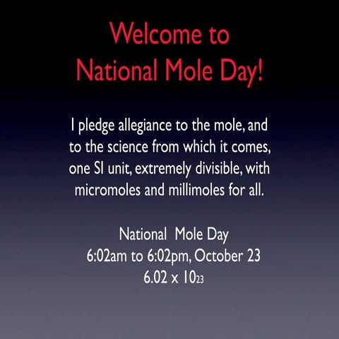 National Mole Day