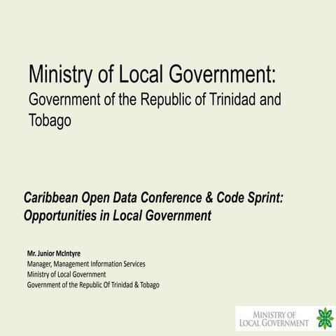 open data & opportunities in local government