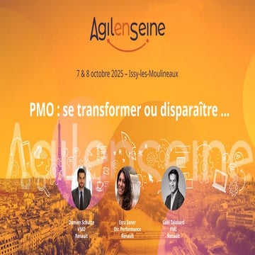 PMO se transformer ou disparaître - agile en seine | PPTX