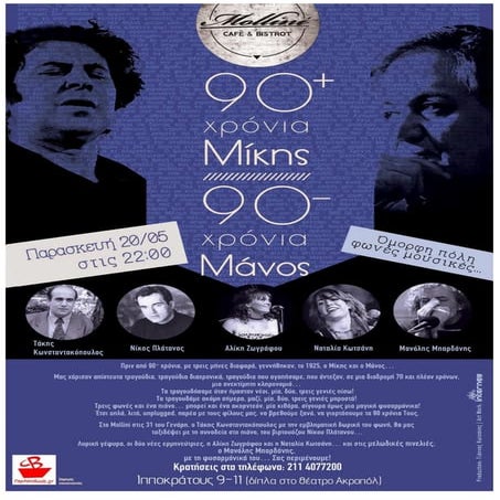 90+ χρόνια Μίκης ~ 90- χρόνια Μάνος
