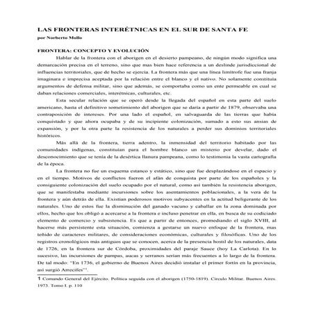 Mollo, n. 2011. las fronteras interétnicas en el sur de santa fe