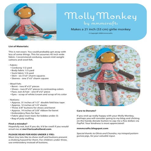 Molly monkey pattern multipg