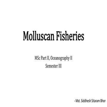 Molluscan fisheries