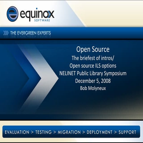 Open Source: The briefest of intros/Open source ILS options