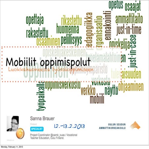 Mobiilit oppimispolut - Luokkahuoneesta työssäoppimaan