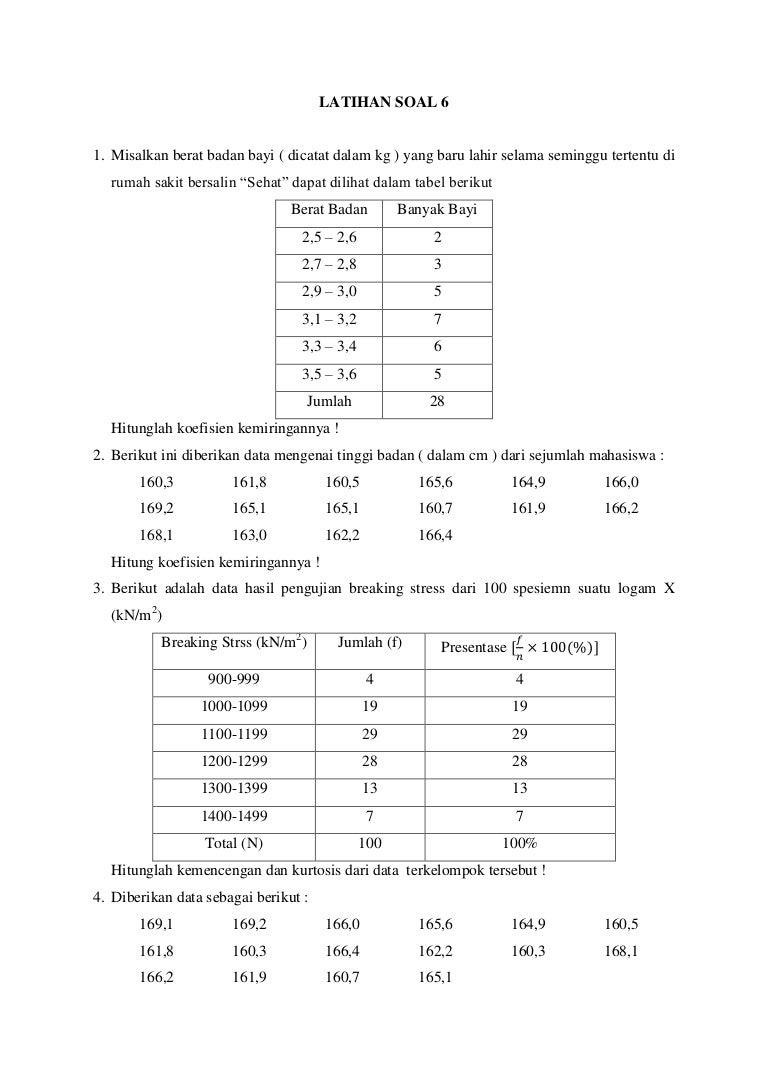 Momen, kemiringan dan_keruncingan