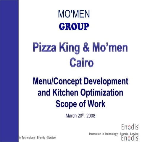 Momen & Pizza King Back Of The House Development Project | PPTX