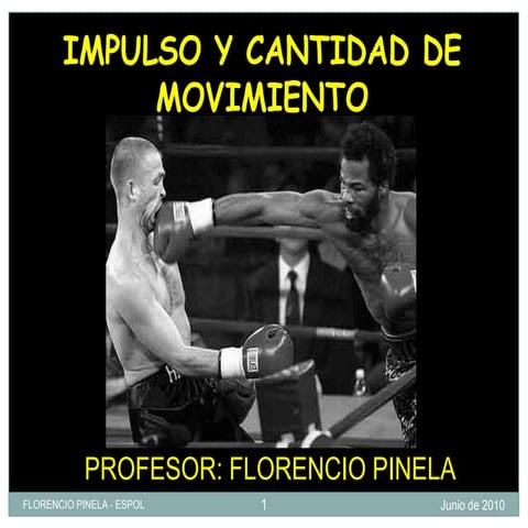 MOMENTO LINEAL: BACHILLERATO