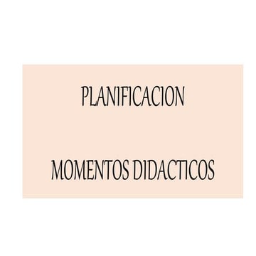 Momentos didacticos 