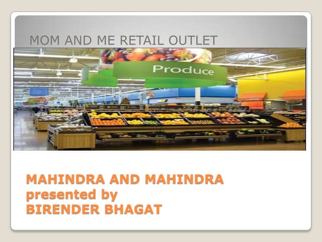 Mom & Me Retail Ppt