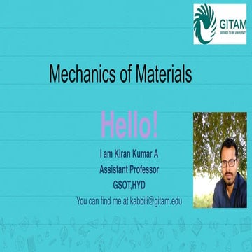 Mechanics of materials Rajeshwari reddy babu