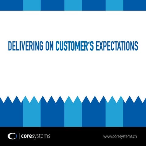 Mobile Monday Switzerland #38 - coresystems presentation on Delivering on Cus...